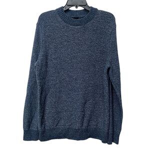 H&M Sweater Mens Large L Regular Fit Crew Neck Pullover Blue